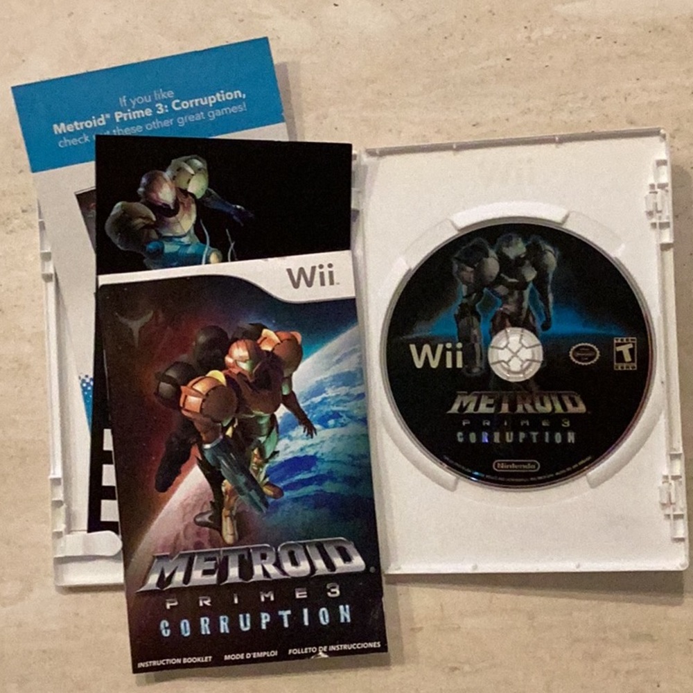 Metroid Prime 3 Corruption Nintendo Wii Game Complete - Picture 3 of 6